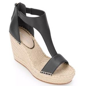 FINALPRICE Olivia T Strap Espadrille Wedge Sandals